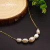 Glseevo Original Design Naturlig Barock Pearl Necklace för Kvinnor Party Födelsedag Present Silver 925 Smycken Collier GN0111 Q0531