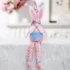 Easter Bunny Kulakları Bahar Cüceler Noel İsveçli Tomte El Yapımı Peluş Bebek Uzun Bacaklar Tatil Ev Dekorasyon Çocuklar Hediye RRF11607