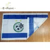 Maccabi Haifa FC sur le drapeau d'Israël 3 * 5ft (90cm * 150cm) Drapeaux en polyester Bannière décoration volant maison jardin Cadeaux de fête