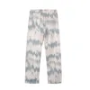 Herren-Jeans, High Street Distressed Tie-Dye-Kleidung, gestreift, Trend, lockere Hose mit geradem Bein, Freizeithose mit weitem Bein