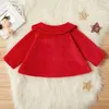Ankomst Höst och Vinter Baby / Småbarn Pretty Fleece Bowknot Decor Coat Girl Clothing 210528