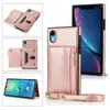 PU lederen kisten voor iPhone 13 12 Pro Max 11 SE 10 x 6 6s 7 8 Plus XR XSMax -kaarten Zipper Flip Wallet Book Telefoonhoes