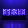 Desk & Table Clocks LED Pseudo Glow Tube RGB Light Luxury Creative Clock Living Room Desktop Bedroom Use Night Lamp Boys Girls Birthday Gift