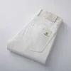 Ny klassisk stil Herr Skinny White Jeans Herr Bomull Casual Business Stretch Denim Byxor Man Mode Märke Vita Byxor Y0811