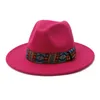 cappello da donna inverno autunno tinta unita a tesa larga cappelli fedora da cowboy occidentali nero bianco blu rosso casual abito formale da uomo cappello