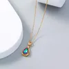 Chaînes romantiques douces et mignonnes colorées en forme de goutte pendentif collier dames filles accessoires de fiançailles de mariage