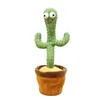 Dockor Cactus Plush Toy Electric Singing 120 låtar dansar och vridning Lysande inspelning Att lära sig att tala födelsedagsgåvor Kreativa ornament