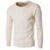 Mens Sweaters Zoulv Autumn Winter Fashion Cotton O -Neck Slim Long Sleeve Male Men Thickening Warm Stand Collar Sweater