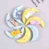 20 шт. Kawaii мультфильм звезда луна животных кролика смолы компоненты Cabochon Flatback Scrapbooking Craft DIY аксессуары для волос телефон