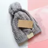 Women Knitted Hat High Quality Classic Pompom Letter Beanie Caps for Men Autumn Winter Warm Fashion Street Hats