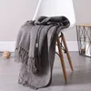 Couvertures lavées gaufres pur coton fibre de bambou mousseline jeter couverture pour canapé-lit climatisation enfants adultes literie couvre-lit