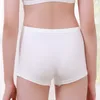 1pcs Retail Teenage Girl Panties White Shorts Boxer Breathable Cotton Flower Print Underwear Soft Panty for Big Girls 10-16 Yrs 210622