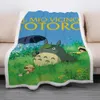 Flannel Fleece Blanket Thickened Square My Neighbor Totoro Series Children Adult Nap Autumn and Winter