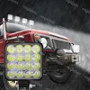 Floodlights 48 W Soğuk Beyaz Su Geçirmez Sel Çalışma Işıkları LED Sürüş Sis Jeep Off-Road Kamyon Araba DHL Için Montaj Braketi ile