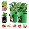 Plantadores potes saco de jardim de tecido cultivando recipientes para cultivo de sacos de plantador respirável para plantas berçário