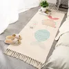 Tappeti Moda nordica Cotone Lino Tappeto Tessuto Tappeti lunghi Camera da letto Comodino Zerbino Boemia Tassel etnico Soggiorno Grande