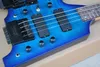 6 + 4 dizeler mavi başsız çift boyun elektro gitar gülağacı klavye ile, siyah donanımlar, özelleştirilmiş teklif