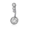 Navel & Bell Button Rings Dangle Belly Bars Belly Button Rings Belly Piercing Crystal Flower Body Jewelry Navel Piercing Rings Flower Shape Pendant