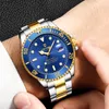 Tevise Clean-factory Live Mechanisch Water Ghosts Zwitserse horloges Zakelijk horloge Man Han Edition Machines Waterdicht Heren Tafel Stalen riem armband Blauw Zwart