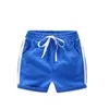 Sommer Jungen Aktive Shorts Kinder Baumwolle Elastische Taille Hosen Kleinkind Kinder Knielange Strand Solide Farbe Baby Kleidung 210723