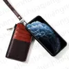 iPhone 14 Pro Max I 13 12 11 XR XS XSMAX 8 Plus Luxury Zipper Card Holder Pocket Wal33368462のファッションデザイナー電話ケース