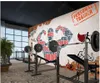 Anpassad foto tapet 3D Gym väggmålningar tapeter retro nostalgisk tegelvägg sport kör fitness klubb bild vägg bakgrund vägg papper dekor