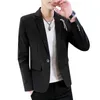 Män Blazers Koreanska Casual Suit Jacket Streetwear Social Dress Coat Solid Bröllop Business Blazer Masculino Men Kläder 210527