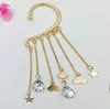 Women's alloy plating without pierced bullet earrings long exaggerated and generous tassel earrings GC392