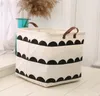 33x30cm INS foldable storage bucket top waterproof bathroom dirty clothes laundry storage box cotton and linen children toy storage bag