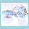Charms Bijoux Résultats Composants Sier Flower Murano Glass Beads Fit Bracelet Bangles Original European Drop Drop Livrot 2021 JNSFB
