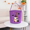 Halloween Basket Party Trick or Treat Bag Polyester Candy Bucket Kids Gift Tote Bags for Festival