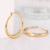 Glatte, kreisförmige Huggie-Creolen, 18 Karat Gold gefüllt, klassisch, schlicht, sexy, Damen-Schmuck, Geschenk