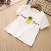 Kızlar Set Toddler Prenses Kıyafetler Yaz Çocuk Giysileri Kız Beyaz T-shirt Tutu Etekler 2 adet Çocuk Takım Elbise Ananas Kostüm 490 Y2