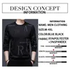 Men's T-Shirts BROWON Sprign Autumn Black T Shirt Long Sleeve O-neck Collar Fashion Trend Letter Print Slim T-shirt for Street Wear 220930