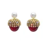 Stud 2021 Fashion Jewelry Red Cherry Earrings Koreaans high-end gevoel van prachtige creatieve cadeau-oorbellen.