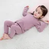 Girls Thickened Home Clothes with Warm Flannel Baby Pajamas Clothing Sets Shirt Pants Kids Leisure Wear 6M-3T 221 U2