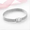 Kvinnor Mesh Charm -armband 925 Silver Toppkvalitet Lyxdesigner Fina smycken Fit Pandora Beads Charms European Style Lady Gift W281H