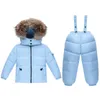 Kinderen Baby Snowsuit Winter 2 stks Sets Hooded Down Jacks + Jumpsuit 2020 Nieuwe Boutique Jongens Meisjes Skiën Pakken Warme Kinderkleding H0909