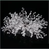 Bijoux de cheveux de mariage élégant accessoires de mariée à la main cristal strass fête de bal Pageant peigne épingles à cheveux livraison directe 2021 Eeqkg