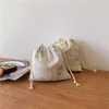 Petite fleur coton tissu cordon sac bricolage toile stockage maquillage sacs sac à main petit organisateur alimentaire femmes chaussures pochette Trave