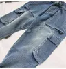 2021 pantalones vaqueros de primavera para niño en el niño grande pantalones sueltos Harlan niños invierno más pantalones casuales gruesos de terciopelo G1220