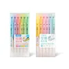 Evidenziatori 6 pz/set Pennarelli Cancellabili Pastello Penna Fluorescente a Doppia Punta Per Disegno Artistico Scarabocchi Marcatura Cancelleria Scuola F6245