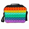Insulated Lunch Bag Leakproof Thermal Bento Cooler Tote Kids Students Work School Crossbody Fanny Pack Box 3D Fidget Push Bubble Puzzle Print BT17