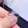 Natural Tanzanite Ring S925 Sterling Silverbirthstone in Dectorreal Woman Blue Gem Jewelry4287695