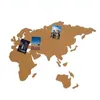Mappa del mondo da parete in legno di sughero Phellem Mappa del mondo per ufficio, scuola, decorazione della casa, mappa, bacheca di sughero, perni adesivi, mappa in legno 210929