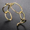 Bangle Geometric Chain Female Bracelet Gold Color Cuff Bangles For Women Jewelry Gifts Adjustable Noeud Armband Pulseiras 2021