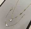 2021 nova chegada v ouro borboleta forma pulseira e colar com concha branca para mulheres noivado jóias presente frete grátis