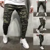 Męskie zgrywanie dopasowane dopasowane dżinsy rurki Fashion Designer Hi-Street Distressed Stretch Denim biegaczy dziury myte zniszczone męskie elastyczne spodnie 8828