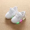 Taille 21-30 enfants lumineux maille légère baskets de course garçons filles enfants chaussures lumineuses avec lumières LED bébé enfant en bas âge chaussures G1025