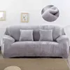 Pluszowa sofa Pokrywa Stretch Solid Color Grube Slipcover Sofa Pokrywy do salonu Zwierzęta Krzesło Pokrywa Poduszka Sofa Ręcznik 1 pc 211102